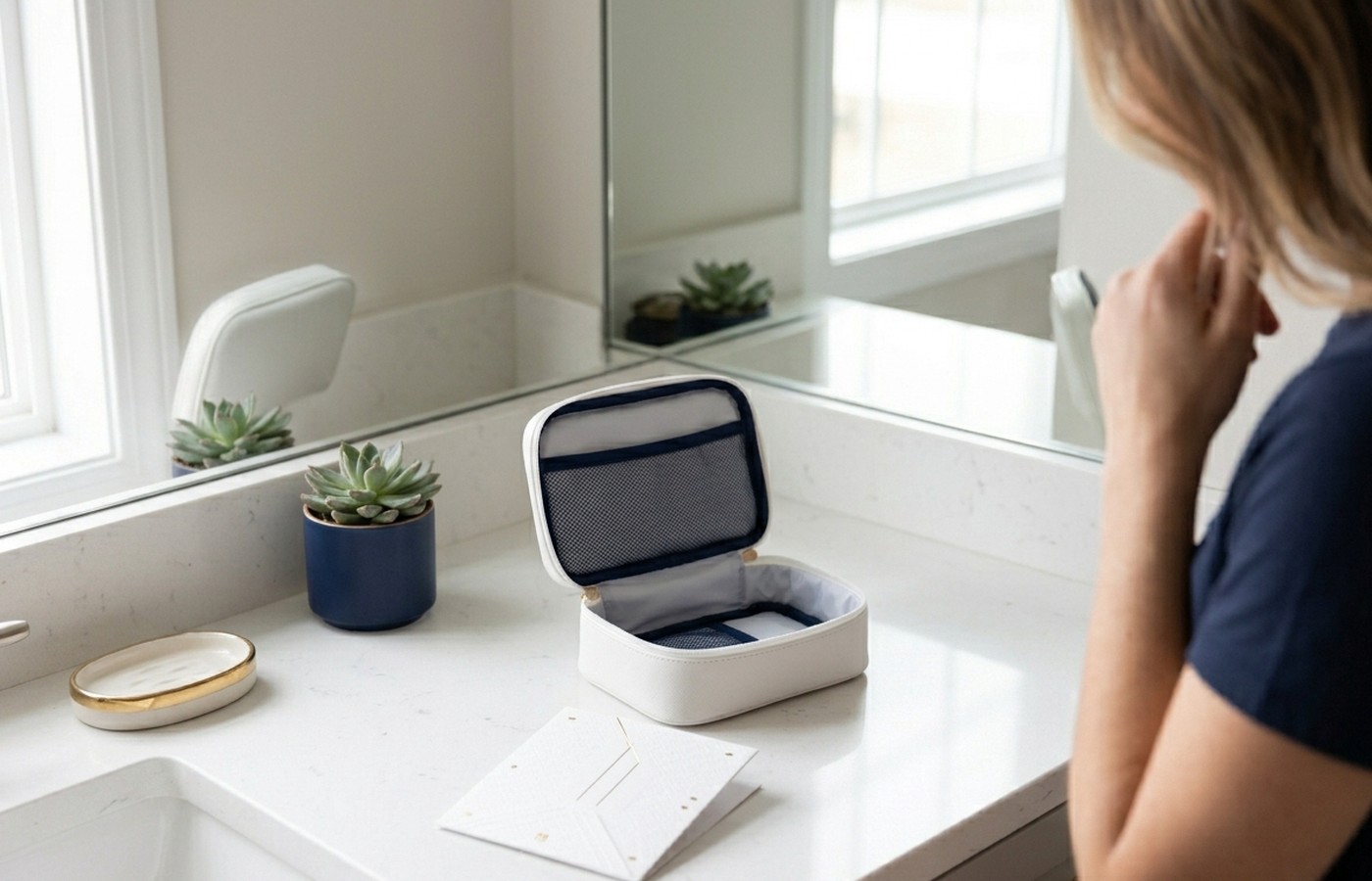 Patient self-injecting Wegovy semaglutide weight loss medication — illustrating the 2026 Wegovy savings card, wegovy coupon, and wegovy savings offer that eligible patients can use to lower the cost of the 2.4 mg injection prescription