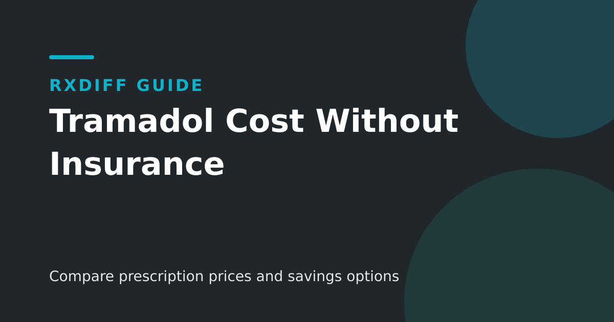Tramadol cost without insurance: compare current prices